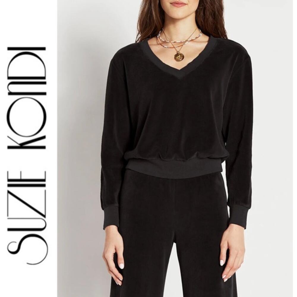 Suzi Kondi Black V-Neck Sweatshirt